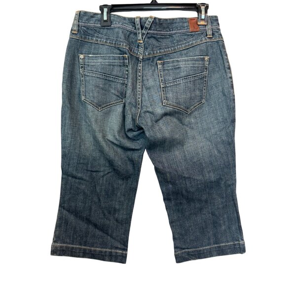 Indigo Palms Denim Bermuda Shorts Women’s 8R 29 Waist Blue Mid-Rise Casual Stret - Picture 2 of 5